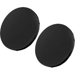 2pcs 20cm Pre Stretched Canvas Round Canvas Boards for Oil Painting On Canvas, Acrylic Watercolor Oil Paint with Wood Frame As Primer, Black