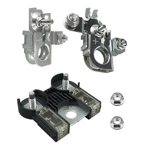 Fusible Fuselink Battery Fuse with Positive & Negative Battery Terminal Clamp Replace AL3Z-14526-AA BT4Z-14450-AA BT4Z-14450-BA Fit for Ford F-150 2011-2014, with Nuts