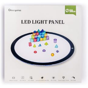 Round LED Light Panel for Kids - Adjustable Brightness - Preschool and Classroom Light Table for Creative Exploration