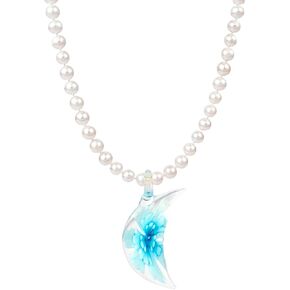 y2k Starfish Necklace for Women Moon Star Chunky Charm Murano Glass Faux Pearl Necklace Italian Style Summer Beach Seashell Necklace Boho Vintage Jewelry for Women
