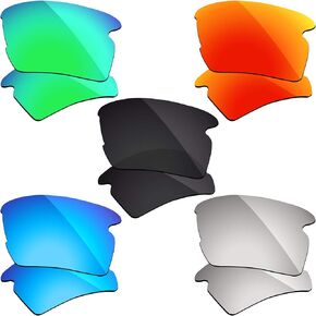 5 Pairs of Polarized Lenses Replacement Compatible with Oakley Flak 2.0 OO9295 Sunglasses - Combo Pack