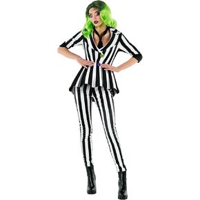 Morph Womens Black And White Striped Suit Sizes S-3XL, Halloween Costumes For Womens Halloween Costume