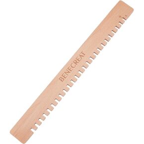 BENECREAT 15x1.6 Inch Beech Wood Knitting Looms, Navajo White Loom Wonderwand Comb Weaving Tool for Lap Loom, Weaving Crafts and Accessories