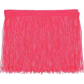 uxcell 2 Yards 8 Inch Chainette Fringe Trim Tassel Sewing Trim Polyester Fringe Trim Ribbon for DIY Sewing Crafts Clothing Lamp Shade Decoration, Silver Gray