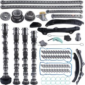 Engine Camshafts w/Rocker Arm Valve Lifter Kit Compatible with Chrysler 200 300 Jeep Wrangler Ram 1500 Dodge Durango Challenger 3.6 V6 Pentastar Engine 2011-2016