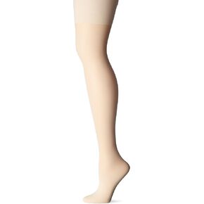 L'eggs Women's Sheer Energy Control Top Sheer Toe Run-Resist Support Pantyhose, Off White, Large