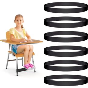 6 Pack Chair Bands for Kids with Fidgety Feet, ADHD Tools for Kids, ROOKEA Sensory Room Must Haves for Adhd Kids Fidget Chair Bands Autism Classroom Must Haves ADHD Tools for Classroom Home Chairs