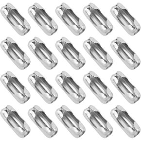 20pcs Stainless Steel Craft Ball Chain Connector for4.5mm Beaded Ball Pull Chain Extension Roller Clips(Size:20pcs)