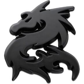 DODORO Loong Decal Sticker, Dragon Side and Trunk Decal Metal Sticker for Cars Automotive Exterior Decals DIY (Silver*2PCS)