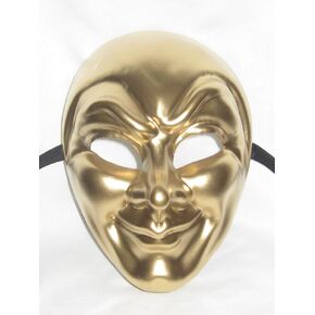 Custom Gold Joker Venetian Masquerade Party Mask Made In Italy