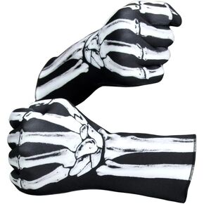 SzBlaZe Halloween Masquerade Skeleton Gloves Full Finger Gloves for Cosplay Skull Opera Costumes