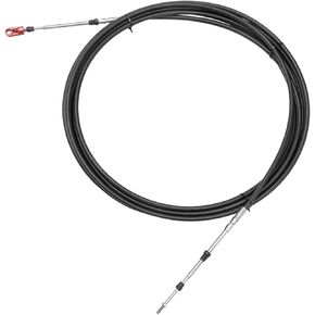 Motoforti 1pcs 24ft 276 Inch Marine Type 3300/33C Throttle Shift Remote Control Box Cable W/Clevis for Yamaha Outboard Engine Boat Motor Steering System Black Long-lasting