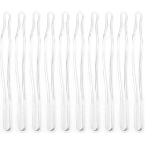 10 Pcs 6 Inch Clear Plastic Luggage Tag Loop Straps Transparent Name Tag Loop Travel Luggage Loops Suitcase Label Fastener for Bag Tags ID Card Badge Holders Insert Bags
