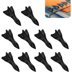 10 PCS Car Diffuser Shark Fin Set, Waterproof Durable Vehicle Roof Spoiler Wing, Universal Automotive Bumper Exterior Accessories Replacement for Most Cars (Black)