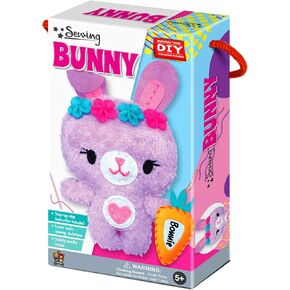 C.S. Kids Magic World DIY Personalised Bunny Sewing Kit |Frist Sewing Arts & Crafts Gifts | Educational Sewing Kit for Kids | Sew Your Own Rabbit (Safety Neddle & Instruction Included)