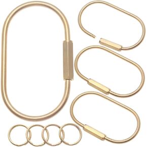 Brass Screw Lock Keychain-Simple Style Heavy Duty Car Key Organizer, Universal Key Fob Holder for Men Women, Gold