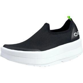 OOFOS OOmega eeZee Low Recovery Shoe, White & Black - Women’s Size 7
