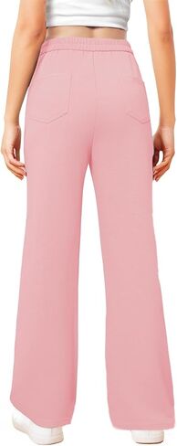 Girls Flare Pants Kids High Waisted Button Casual Yoga Bootcut Pants Bell Bottoms with Multiple Pockets in Saudi Arabia