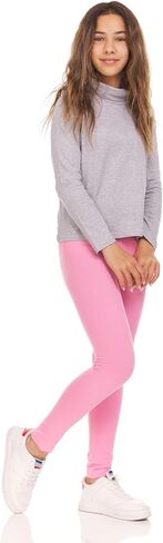 Pink Angel 2-Pack Toddler and Big Girls Leggings: Cotton Spandex Stretch Pants for Kids – School, Dance, Yoga, and Ballet in Saudi Arabia
