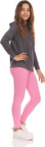 Pink Angel 2-Pack Toddler and Big Girls Leggings: Cotton Spandex Stretch Pants for Kids – School, Dance, Yoga, and Ballet in Saudi Arabia