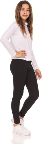 سروال داخلي من Pink Angel مكون من قطعتين للأطفال الصغار والفتيات الكبيرات: سروال مطاطي من القطن والألياف اللدنة للأطفال - المدرسة والرقص واليوجا والباليه in Kuwait