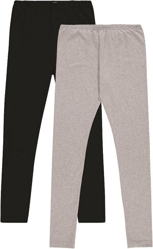 Pink Angel 2-Pack Toddler and Big Girls Leggings: Cotton Spandex Stretch Pants for Kids – School, Dance, Yoga, and Ballet in Saudi Arabia
