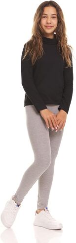 Pink Angel 2-Pack Toddler and Big Girls Leggings: Cotton Spandex Stretch Pants for Kids – School, Dance, Yoga, and Ballet in Saudi Arabia