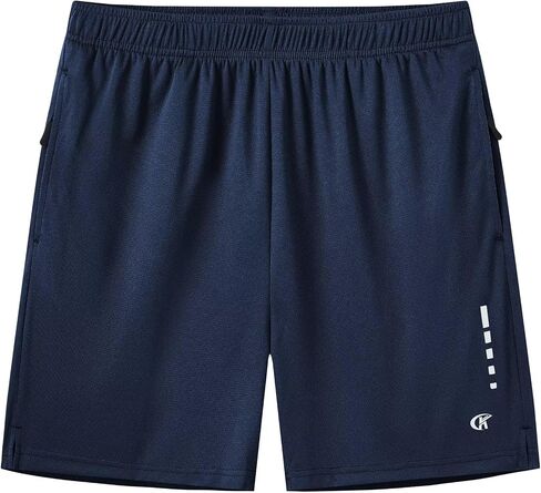 Tyhengta Men's 5" Running Shorts with Zipper Pockets Athletic Workout Gym Quick Dry Mesh Tennis Shorts in Saudi Arabia