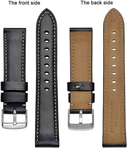 BISONSTRAP Leather Watch Band 18mm 19mm 20mm 21mm 22mm 23mm 24mm, Horween Chromexcel Leather Watch Strap in Saudi Arabia