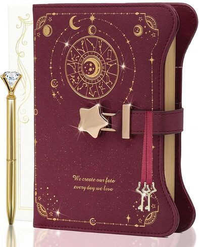 Diary with Lock and Keys for Girls and Women, Lock Diary for Gift Ideas with Gift Box and Pen and Bookmark, Journal for Women with 360 Kraft Pages, B6 Refillable Notebook with Lock for Writing (Deep Royal Purple) in Kuwait