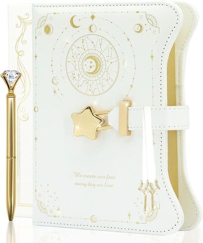 Diary with Lock and Keys for Girls and Women, Lock Diary for Gift Ideas with Gift Box and Pen and Bookmark, Journal for Women with 360 Kraft Pages, B6 Refillable Notebook with Lock for Writing (Deep Royal Purple) in Kuwait