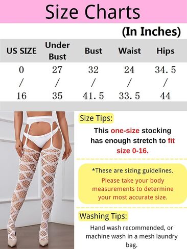 Kaei&Shi Garter Belt and Thigh Highs,Sexy Fishnet Stockings for Women Lingerie,Suspender Pantyhose Rave Party Club Night in Kuwait