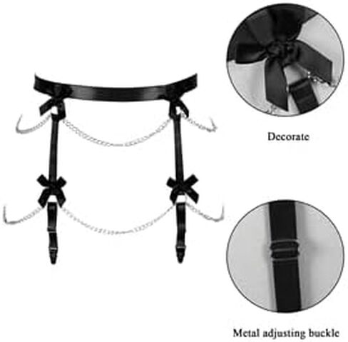 Plus Size Women Adjustable Body Chain Garter Belt Fashion Underwear Goth Rave for Women and Girls in Saudi Arabia