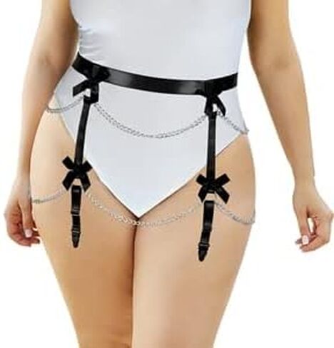 Plus Size Women Adjustable Body Chain Garter Belt Fashion Underwear Goth Rave for Women and Girls in Saudi Arabia