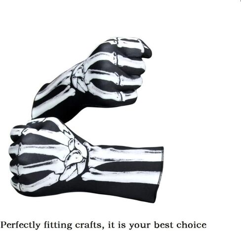 SzBlaZe Halloween Masquerade Skeleton Gloves Full Finger Gloves for Cosplay Skull Opera Costumes in Kuwait