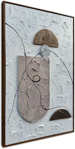 Midcentury Modern Relief Painting, Framed Artwork, Plaster Wall Art, 3D Canvas Wall Art, Relief Wall Hanging, Sculptural Wall Art, Boho Wall Hanging, Textured Art in Saudi Arabia