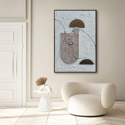 Midcentury Modern Relief Painting, Framed Artwork, Plaster Wall Art, 3D Canvas Wall Art, Relief Wall Hanging, Sculptural Wall Art, Boho Wall Hanging, Textured Art in Saudi Arabia