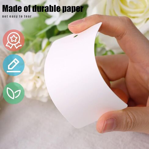 Koogel 200PCS Kraft Paper Gift Tags with String, 3.5"*1.8" Brown Blank Hanging Labels Cloth Tags Business Craft Gift Wrapping Tags in Saudi Arabia