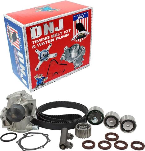 طقم حزام التوقيت DNJ TBK710WP مع مضخة مياه لـ 1996-1997 / سوبارو / ليجاسي / 2.5L / DOHC / H4 / 16V / 2458cc in Saudi Arabia
