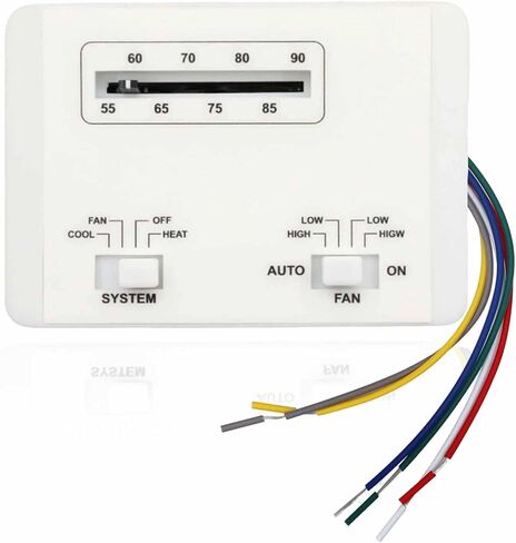 7330G3351 ترموستات متوافق مع مكيفات الهواء Coleman RV Select سلسلة Mach وRoughneck، ترموستات حرارة/تبريد أحادي المرحلة 12 فولت، التحكم في مروحة الوضع التلقائي/التشغيل، بديل لـ 69-1248 in Kuwait