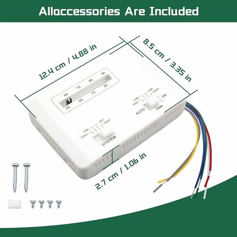 7330G3351 ترموستات متوافق مع مكيفات الهواء Coleman RV Select سلسلة Mach وRoughneck، ترموستات حرارة/تبريد أحادي المرحلة 12 فولت، التحكم في مروحة الوضع التلقائي/التشغيل، بديل لـ 69-1248 in Kuwait