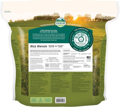 Oxbow Animal Health Hay Blends - تيموثي الغربي والبستان - 15 أوقية in Saudi Arabia