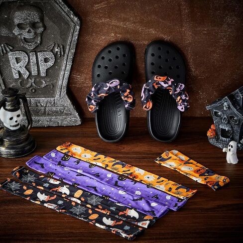 8 Pcs Halloween Shoe Chains Pumpkin Bat Shoe Charms Ghost Shoe Decoration Charms Halloween Scrunchies Shoe Charms Horror Shoe Accessories for Halloween Decoration Party Gifts in Saudi Arabia