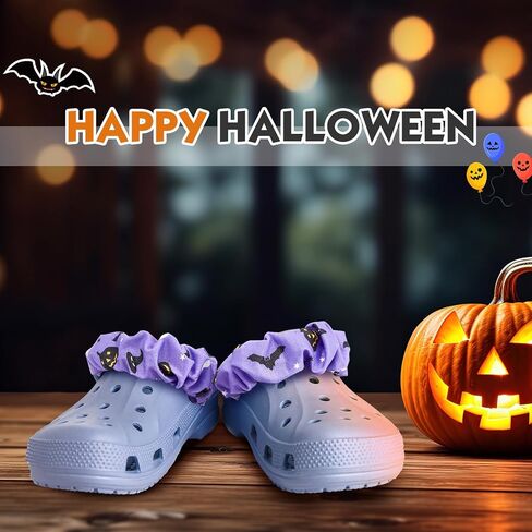 8 Pcs Halloween Shoe Chains Pumpkin Bat Shoe Charms Ghost Shoe Decoration Charms Halloween Scrunchies Shoe Charms Horror Shoe Accessories for Halloween Decoration Party Gifts in Saudi Arabia
