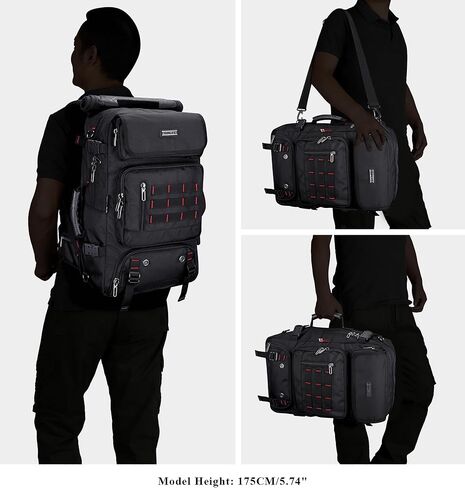 حقيبة ظهر للسفر من WITZMAN للرجال معتمدة من شركة الطيران وقابلة للتحويل من النايلون وحقائب ظهر وحقائب كروس خفيفة الوزن وحقيبة ساعي عادية in Kuwait