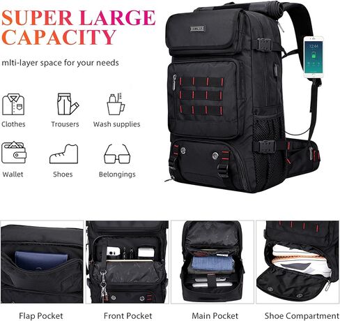 حقيبة ظهر للسفر من WITZMAN للرجال معتمدة من شركة الطيران وقابلة للتحويل من النايلون وحقائب ظهر وحقائب كروس خفيفة الوزن وحقيبة ساعي عادية in Kuwait