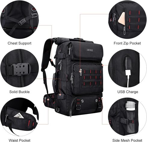 حقيبة ظهر للسفر من WITZMAN للرجال معتمدة من شركة الطيران وقابلة للتحويل من النايلون وحقائب ظهر وحقائب كروس خفيفة الوزن وحقيبة ساعي عادية in Kuwait