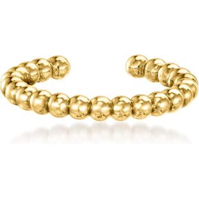 RS Pure by Ross-Simons 14kt Yellow Gold Beaded Ear Cuff