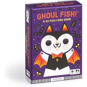 Mudpuppy Ghoul Fish! – A Spooky Ghost Cat Version of Classic Kids Go Fish Card Game with Color Matching and Pattern Recognition for Children