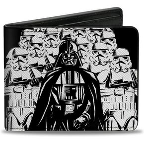 Star Wars Wallet, Bifold, Star Wars Darth Vader Stormtroopers Join the Dark Side Black, Vegan Leather